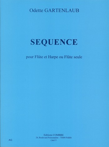 GARTENLAUB Odette&nbsp;&nbsp;Séquence&nbsp;&nbsp;flûte et harpe ou flûte seule Partition