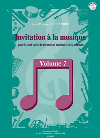 ALEXANDRE Jean François&nbsp;&nbsp;Invitation à la musique Vol.7&nbsp;&nbsp;formation musicale Partition + CD