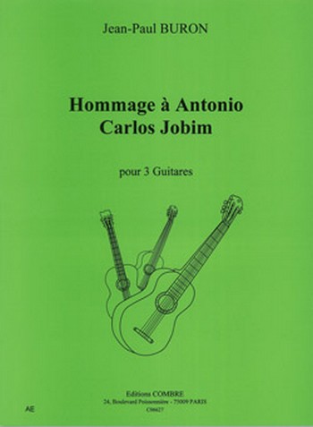 BURON Jean-Paul&nbsp;&nbsp;Hommage à Antonio Carlos Jobim&nbsp;&nbsp;3 guitares Partition