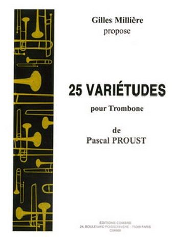 PROUST Pascal&nbsp;&nbsp;Variétudes (25)&nbsp;&nbsp;trombone solo Partition