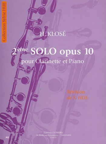 Solo no.2 op.10  pour clarinette et piano  