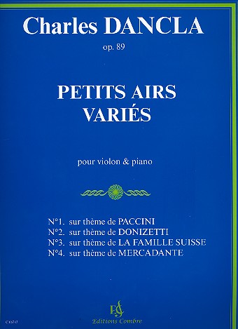 4 Petits airs variés op.89  pour violon et piano  
