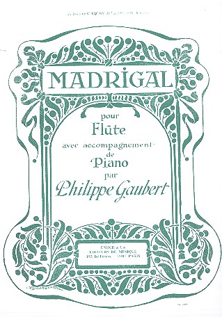 Madrigal   pour flute et piano  