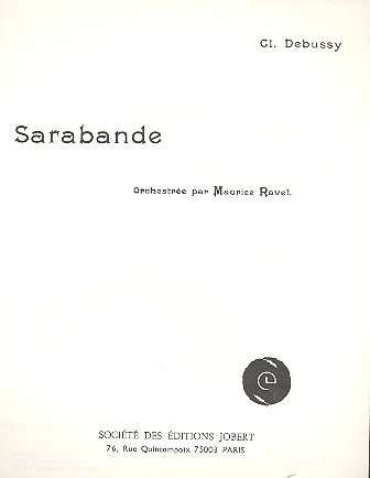 Sarabande&nbsp;&nbsp;pour orchestre&nbsp;&nbsp;partition