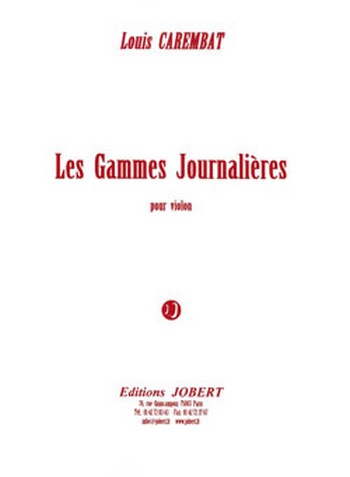 CAREMBAT Louis Gammes Journalières  violon  Partition