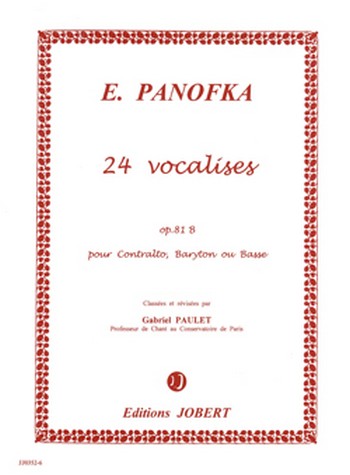 24 vocalises vol.2 op.81b  pour contralto, baryton ou basse et piano  