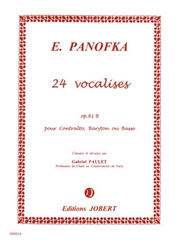 24 vocalises vol.2 op.81b  pour contralto, baryton ou basse et piano  