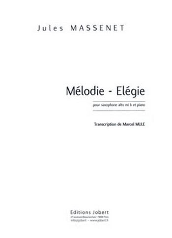 Mélodie - Elégie  pour saxophone alto et piano  