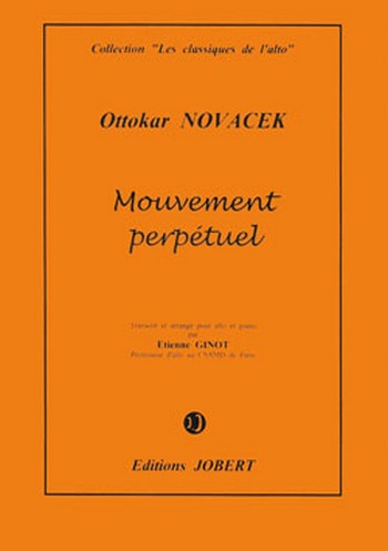 NOVACEK Ottokar Mouvement perpétuel&nbsp;&nbsp;alto et piano&nbsp;&nbsp;Partition