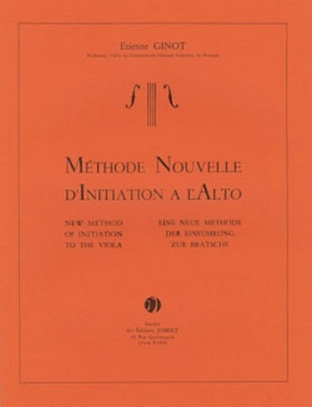 GINOT Etienne Méthode nouvelle d'initiation à l'alto  alto  Partition