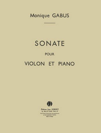 GABUS Monique Sonate  violon et piano  Partition