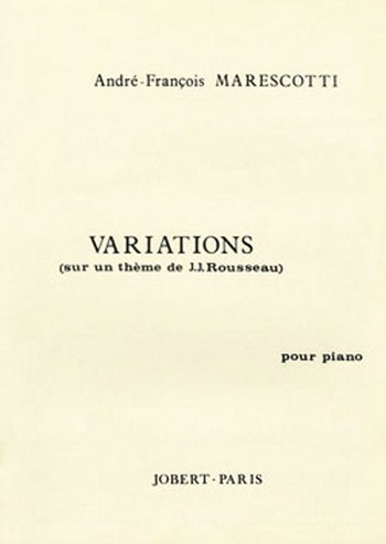 MARESCOTTI André-François Variations&nbsp;&nbsp;piano&nbsp;&nbsp;Partition