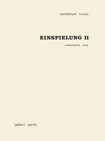 Einspielung II  pour violoncelle  