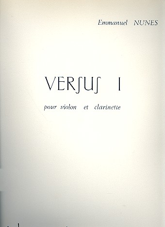 Versus no.1 pour clarinette et violon  partition  