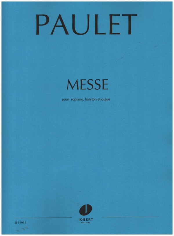 Messe&nbsp;&nbsp;pour soprano, baryton et orgue&nbsp;&nbsp;partition