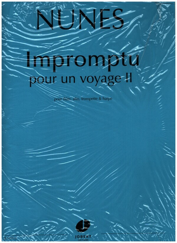 Impromptu pour un voyage II  pour flûte, alto, trompette et harpe  partition et matériel