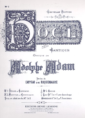 Noël&nbsp;&nbsp;pour Baryton (contralto) et piano&nbsp;&nbsp;partition (frz)