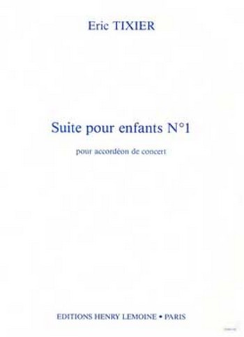 Suite pour enfants n°1&nbsp;&nbsp;pour accordéon de concert&nbsp;&nbsp; 