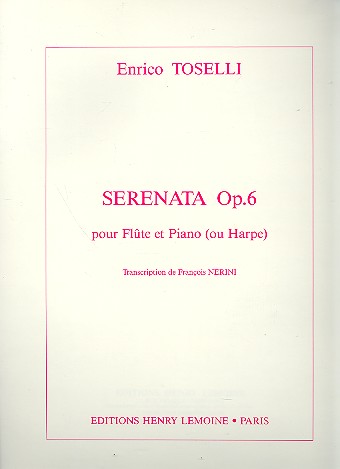 Serenata op.6 pour flute et piano  (ou harpe)  