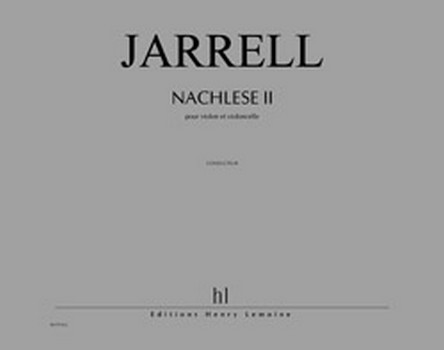 Nachlese 2  pour violon et violoncelle  partition