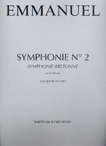 Symphonie en la majeur no.2  pour orchestre  partition
