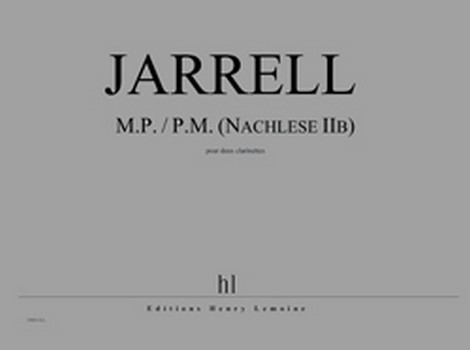 M.P./P.M - Nachlese 2b  pour 2 clarinettes  partition
