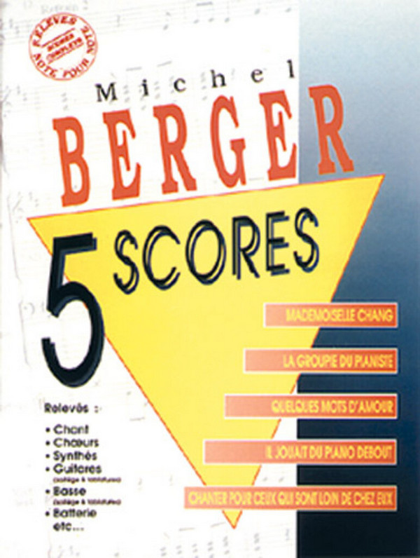 Michel Berger, Michel Berger: 5 Scores&nbsp;&nbsp;Piano, Vocal and Guitar&nbsp;&nbsp;Buch