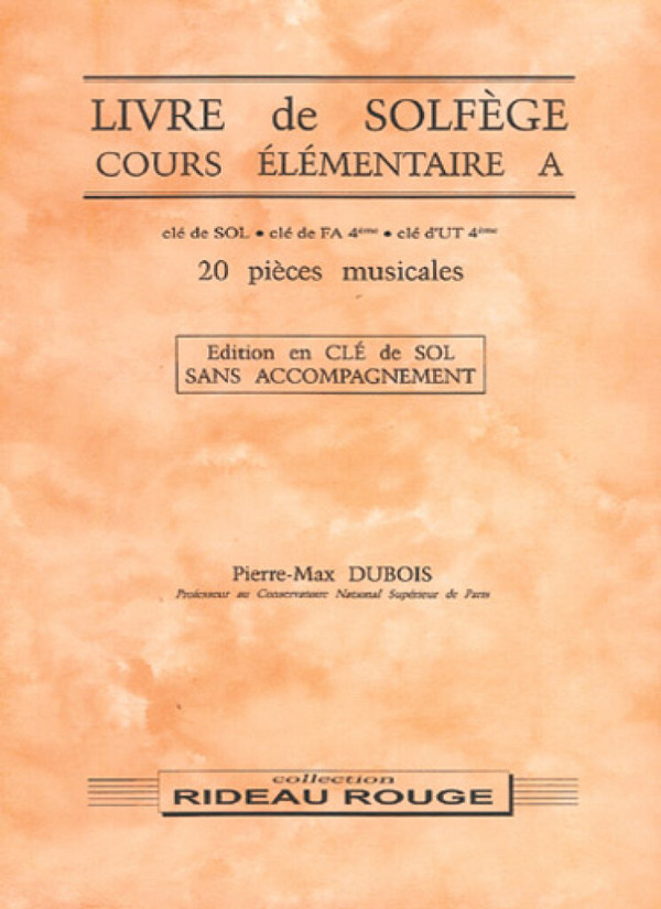 Cours Élémentaire A&nbsp;&nbsp;Solfège&nbsp;&nbsp;Buch