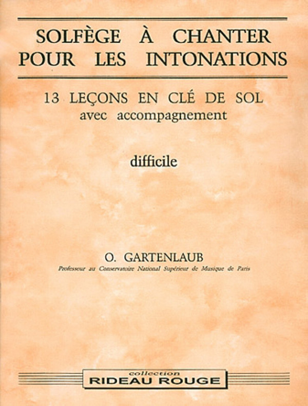 Solfège à chanter pour les intonations&nbsp;&nbsp;Vocal&nbsp;&nbsp;Buch