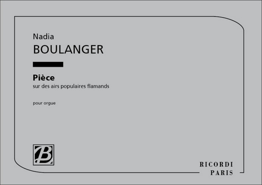 Piece sur des Airs Populaires Flamands  Orgel  Partitur
