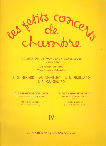 Les petits concerts de chambre vol.4&nbsp;&nbsp;pour violon, violoncelle et piano&nbsp;&nbsp;parties