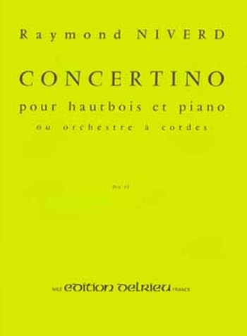 NIVERD Raymond Concertino&nbsp;&nbsp;hautbois et piano&nbsp;&nbsp;Partition