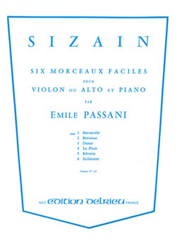 PASSANI Emile Sizain 1 Barcarolle&nbsp;&nbsp;violon&nbsp;&nbsp;Partition