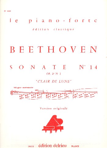 Sonate no.14  op.27,2&nbsp;&nbsp;pour piano&nbsp;&nbsp;