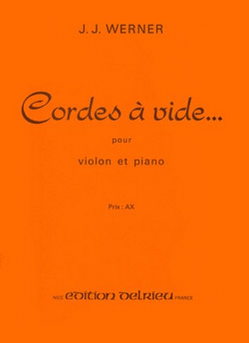WERNER Jean-Jacques Cordes à vide&nbsp;&nbsp;violon&nbsp;&nbsp;Partition