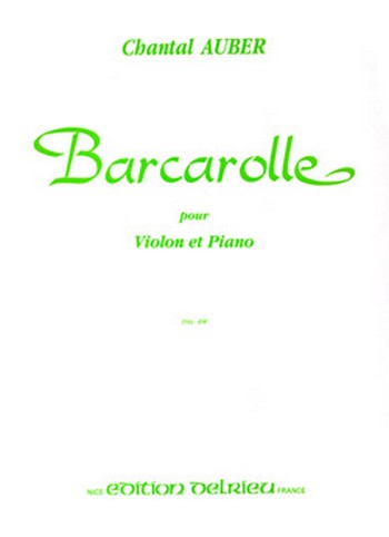 AUBER Chantal Barcarolle  violon  Partition