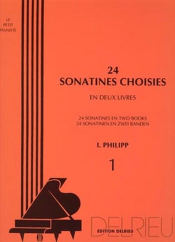 PHILIPP Isidor Sonatines choisies (24) Vol.1&nbsp;&nbsp;piano&nbsp;&nbsp;Partition