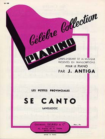 Se canto - Pianino 108&nbsp;&nbsp;piano&nbsp;&nbsp;Partition