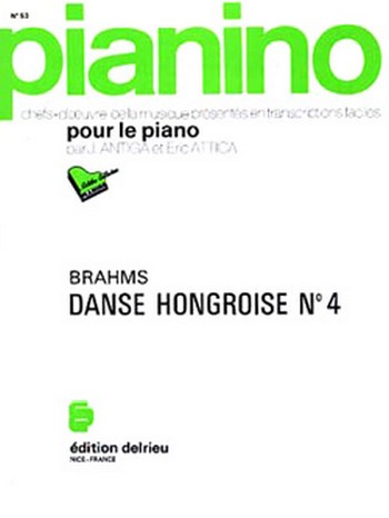 BRAHMS Johannes Danse hongroise n°4 - Pianino 53&nbsp;&nbsp;piano&nbsp;&nbsp;Partition