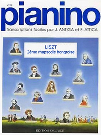 LISZT Franz Rhapsodie hongroise n°2 - Pianino 63&nbsp;&nbsp;piano&nbsp;&nbsp;Partition