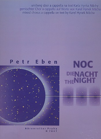 Die Nacht  gem Chor a cappella  Partitur (tschech/dt/en)