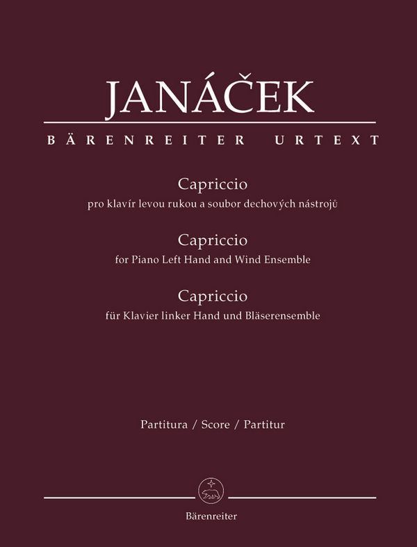 Capriccio für Klavier linke Hand, Flöte,  2 Trompeten, 3 Posaunen und Tenortuba  Partitur und Stimmen