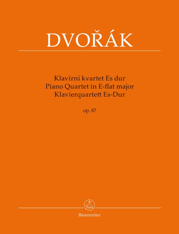 Quartett Es-Dur op.87 für Klavier, Violine,&nbsp;&nbsp;Viola und Violoncello&nbsp;&nbsp;Partitur und Stimmen