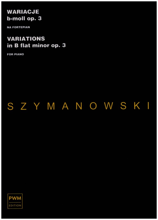 Variations b flat major op.3&nbsp;&nbsp;for piano&nbsp;&nbsp;