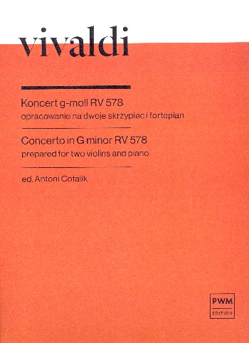 Concerto in g minor RV578  for 2 violins and orchestra  2 violins and piano