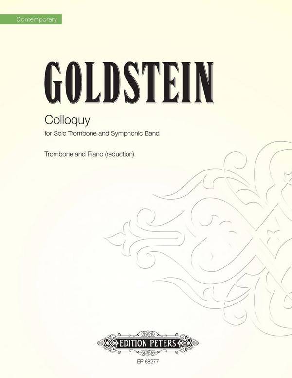 Colloquy  for solo trombone and symphonic band  reduction for trombone and piano