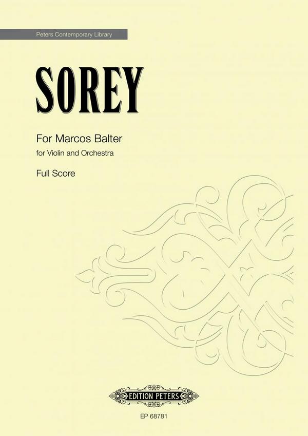 For Marcos Balter&nbsp;&nbsp;for violin and orchestra&nbsp;&nbsp;full score
