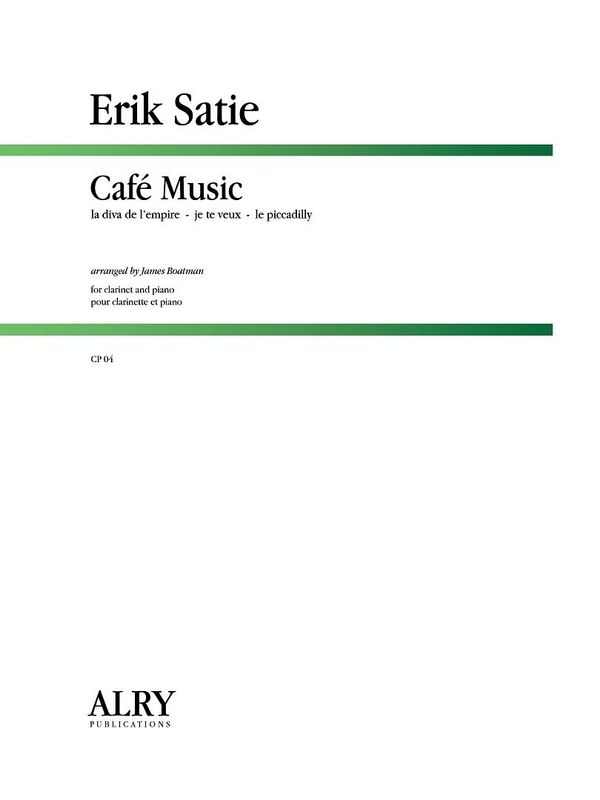 Café Music&nbsp;&nbsp;for clarinet and piano&nbsp;&nbsp;