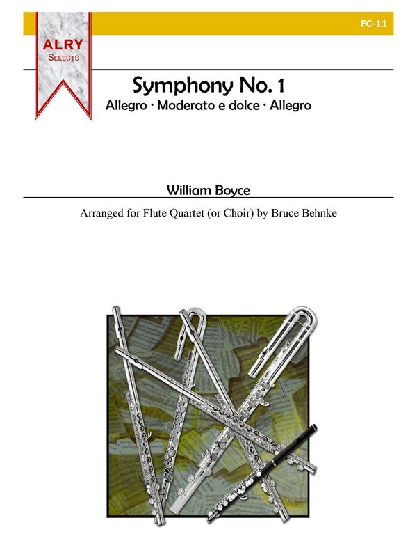 Symphony No. 1  for flute choir or flute quartet  score and parts