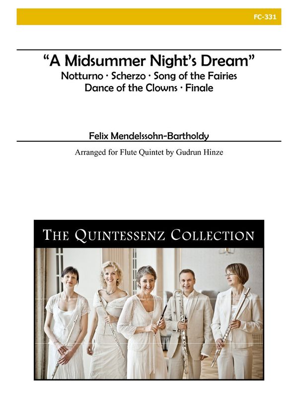 A Midsummer Night's Dream  for 3 flutes, alto flute and bass flute  score and parts